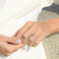 Bague "Rêveuse" Diamants 0,12/23 - Or Blanc 375/1000