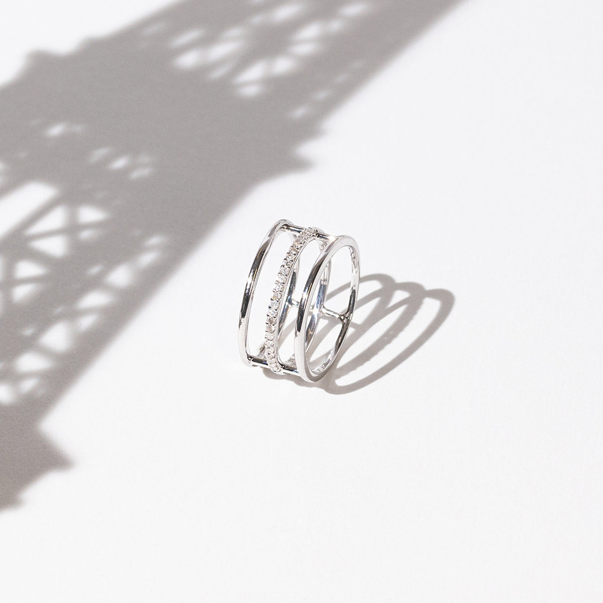 "Rêveuse" Diamond Ring 0.12/23 - White Gold 375/1000