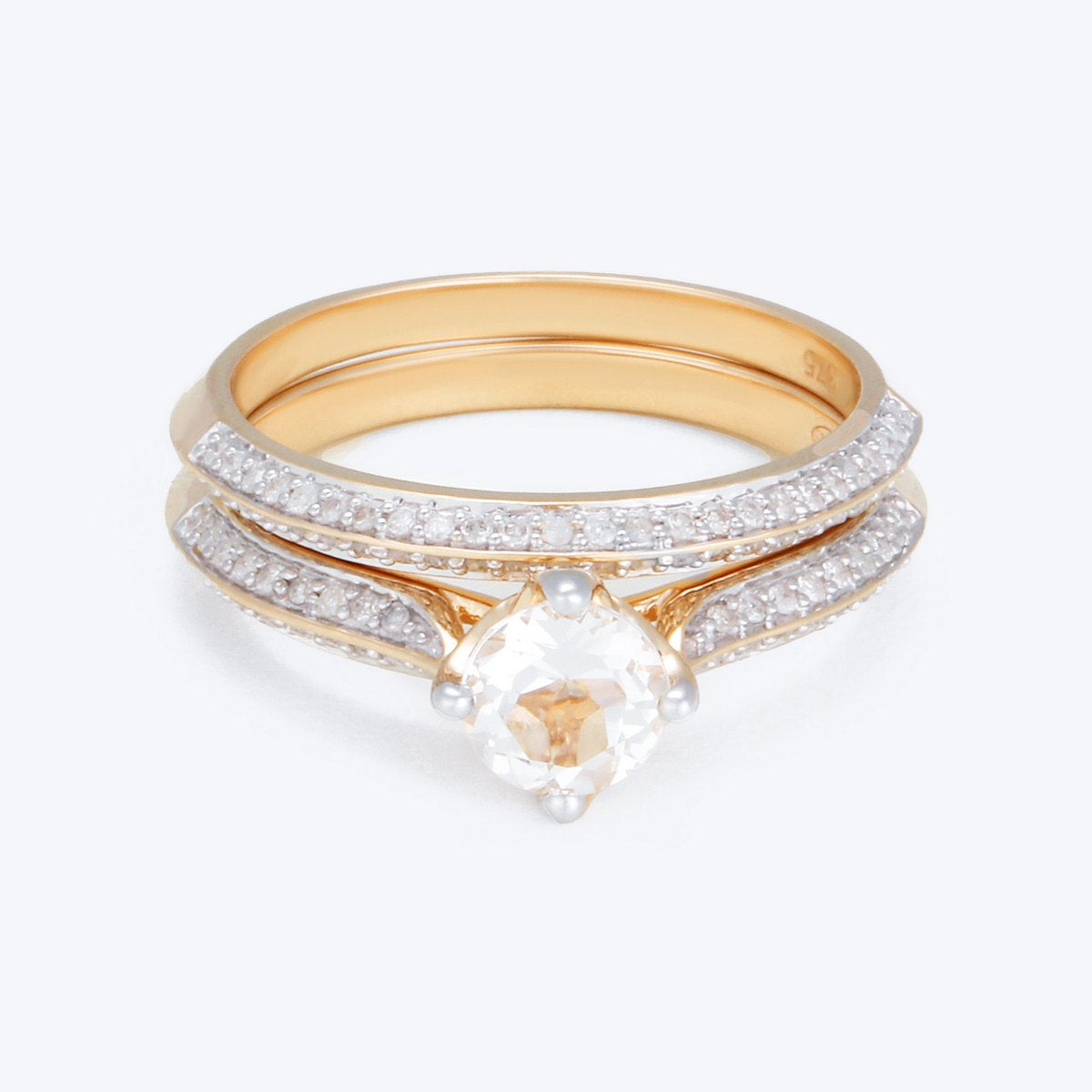 Bague "Eclipse" D0,32/86 Wt1,07/1 - Or Jaune 375/1000