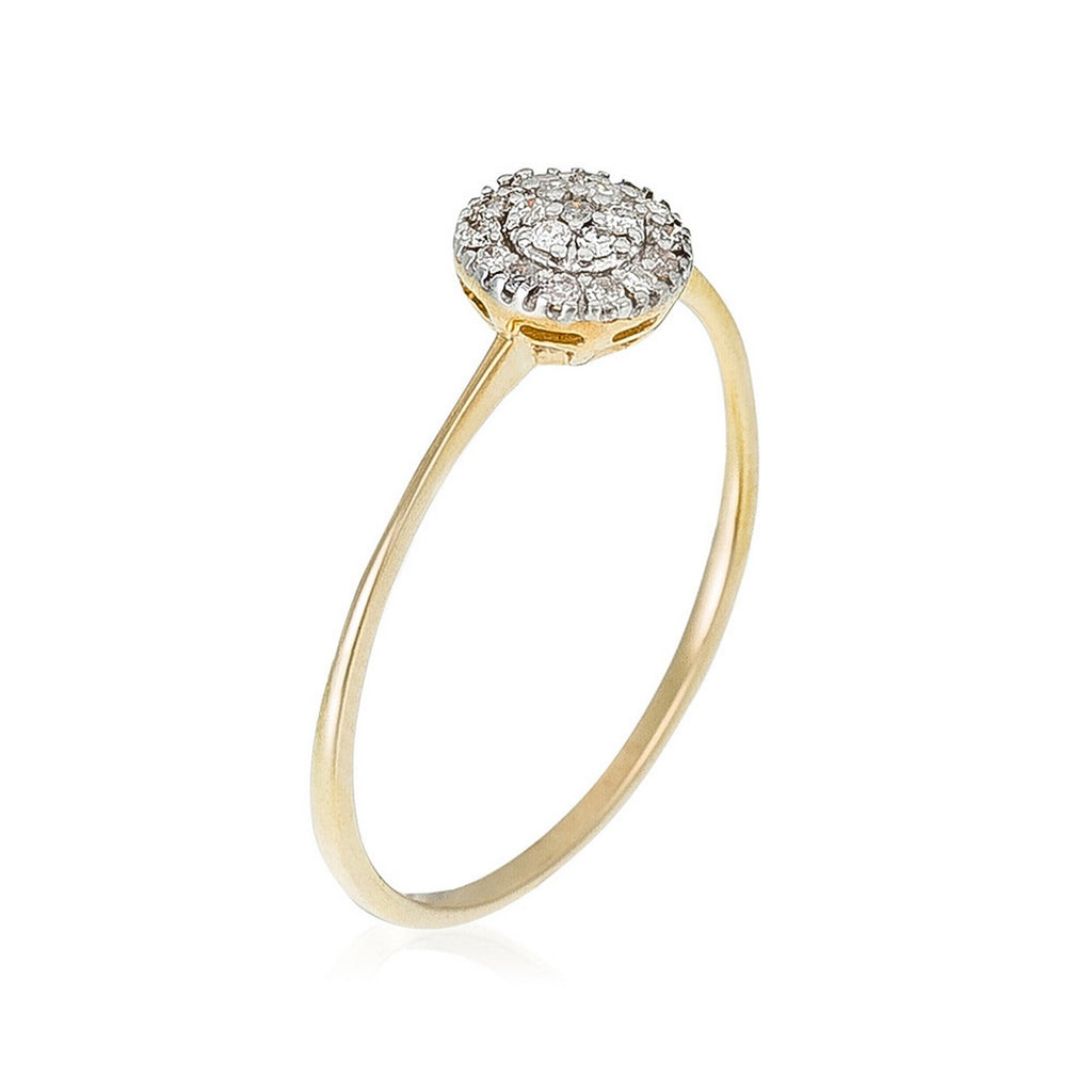 “My Ray of Sunshine” ring, diamonds 0,12/21 - 375/1000 yellow gold