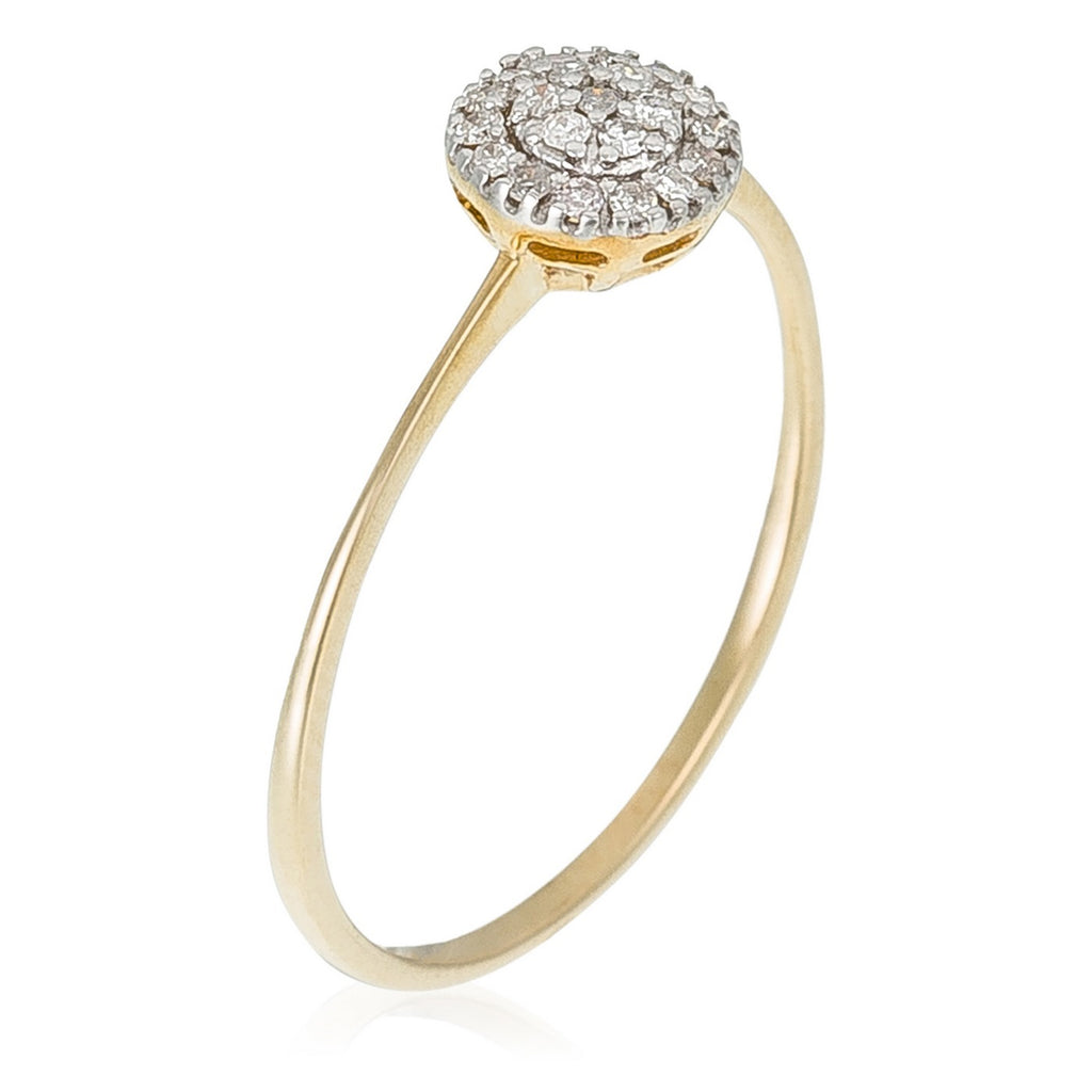 Bague "Mon Rayon De Soleil" Diamants 0,12/21 - Or Jaune 375/1000