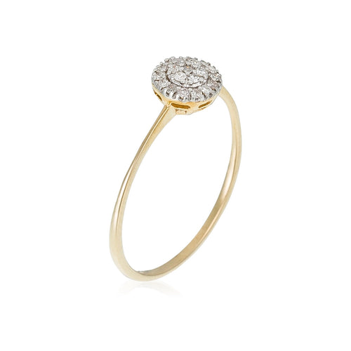 Ring "Mon Rayon De Soleil" Diamonds 0.12/21 - Yellow Gold 375/1000
