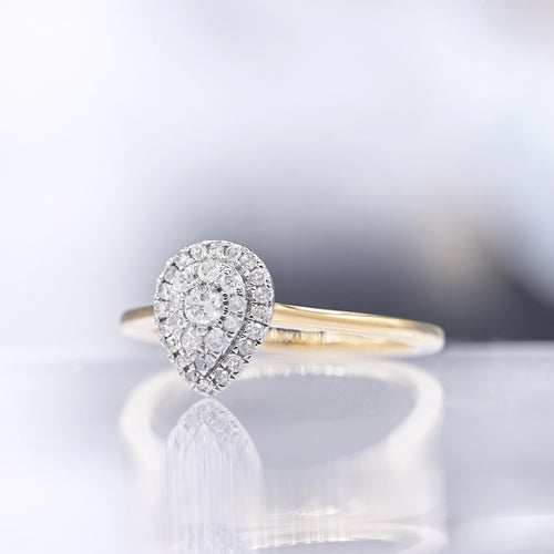 Bague "Fusion" Diamants 0,28/33 - Or Jaune 375/1000