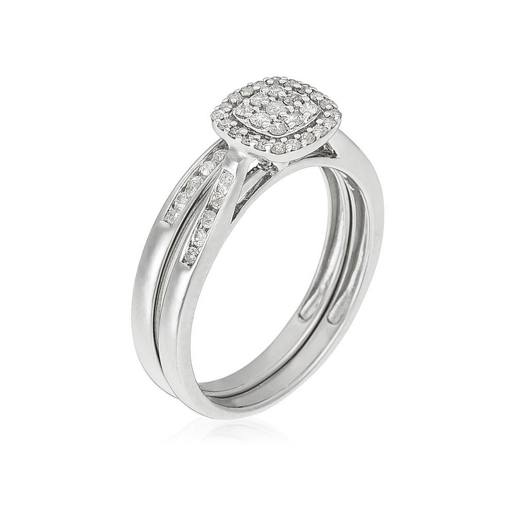 Bague Duo "Mon Vœu Le Plus Cher" D0,38/53 - Or Blanc 375/1000