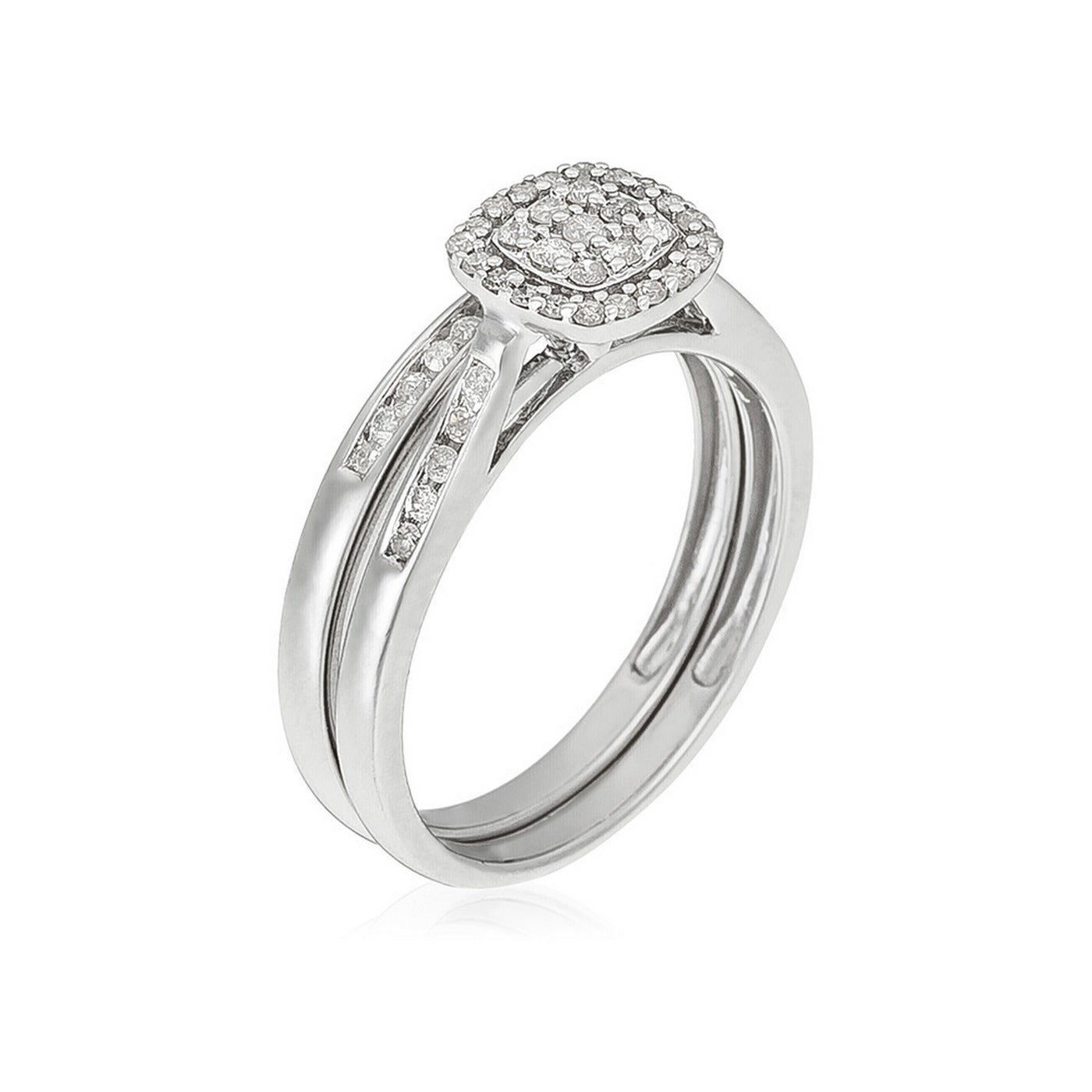 Bague Duo "Mon Vœu Le Plus Cher" D0,38/53 - Or Blanc 375/1000