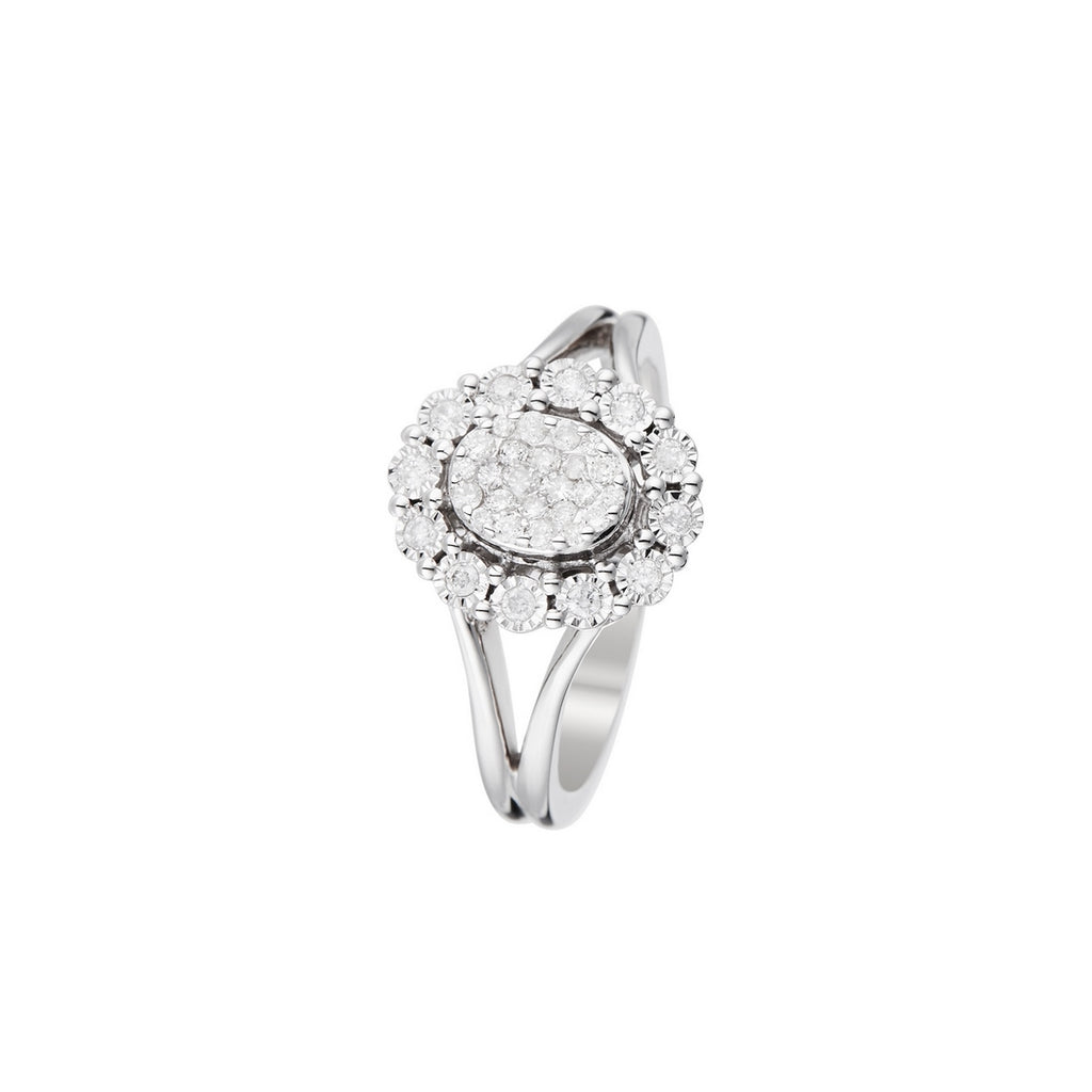 Bague "Mon Seul Amour" Diamants 0,30/36 - Or Blanc 375/1000