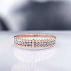 Bague "Solita" D0,12/16 - Or Rose 375/1000