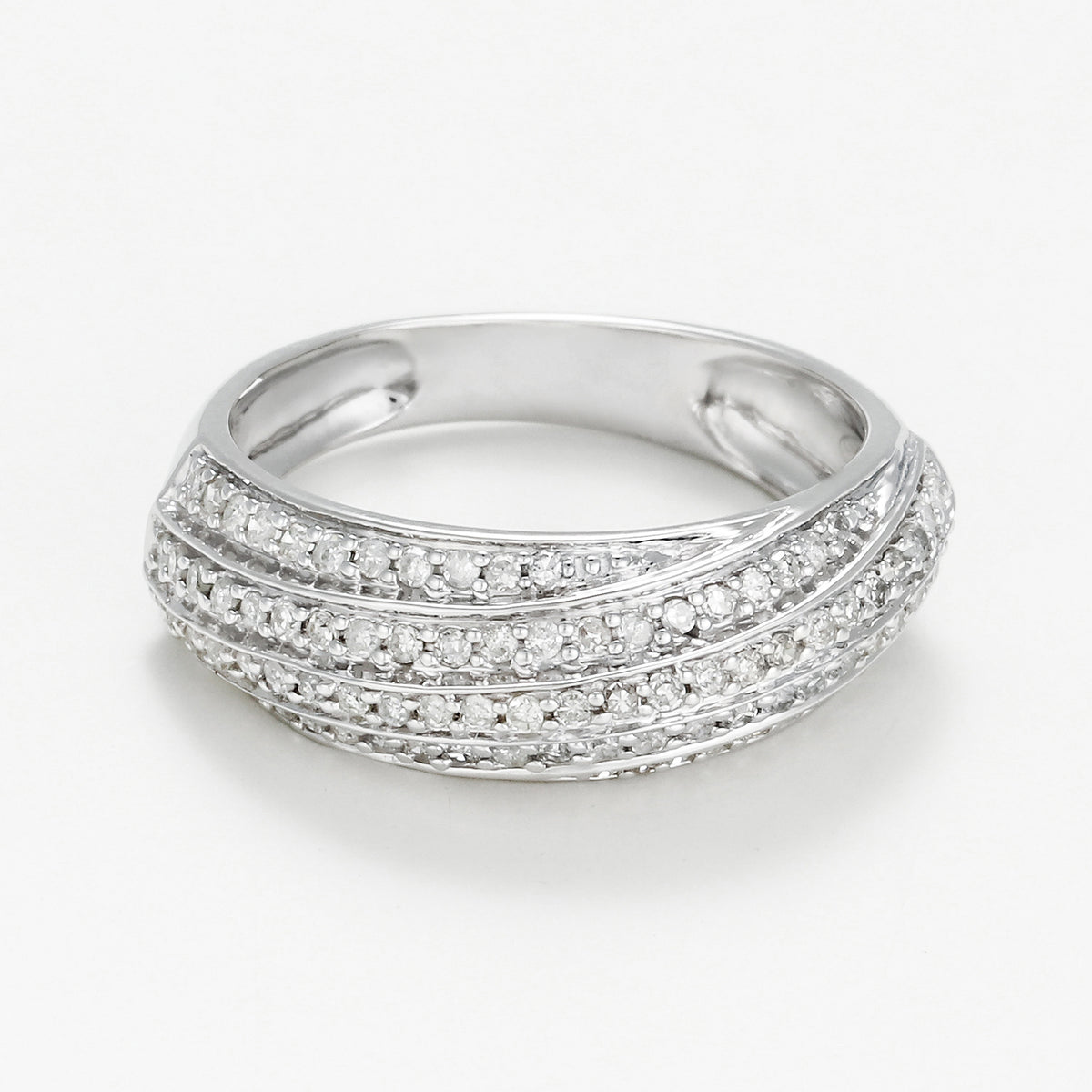 Bague "Edmonda" Diamants 0,43/87 - Or Blanc 375/1000