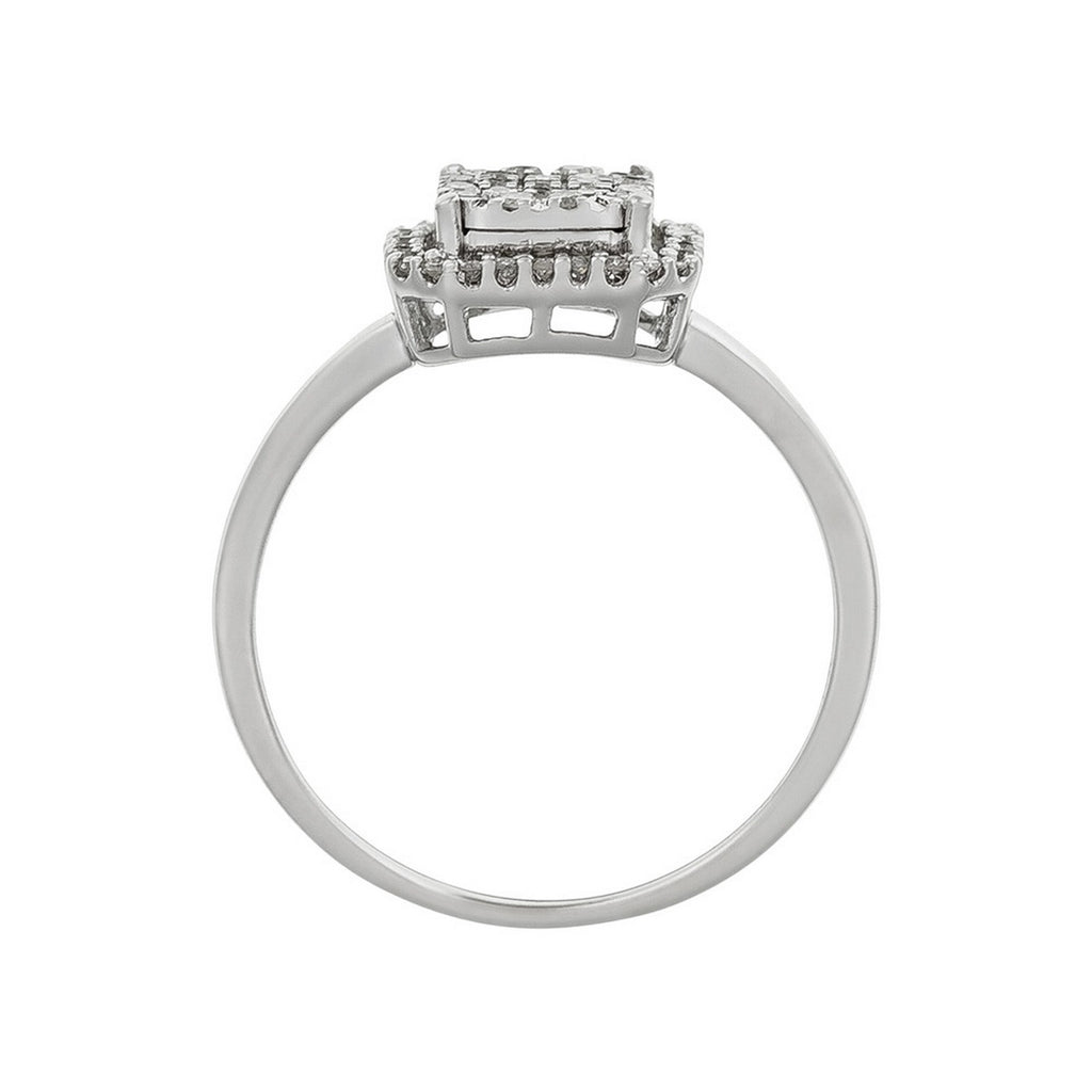 Anello "D'Amour Et De Tendresse" D0,21/49 - Oro Bianco 375/1000