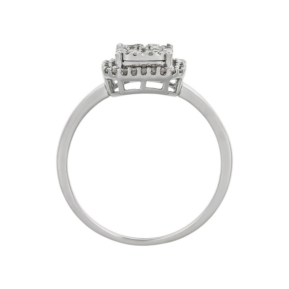 Anello "D'Amour Et De Tendresse" D0,21/49 - Oro Bianco 375/1000