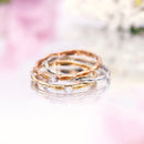 Ring "Love For 3" D0,07/3 - Tricolor Gold 375/1000