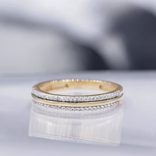 Bague "Nawa" Diamants 0,14/54 - Or Jaune 375/1000