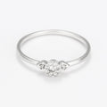 Bague "Carina" D0,1/11 - Or Blanc 375/1000