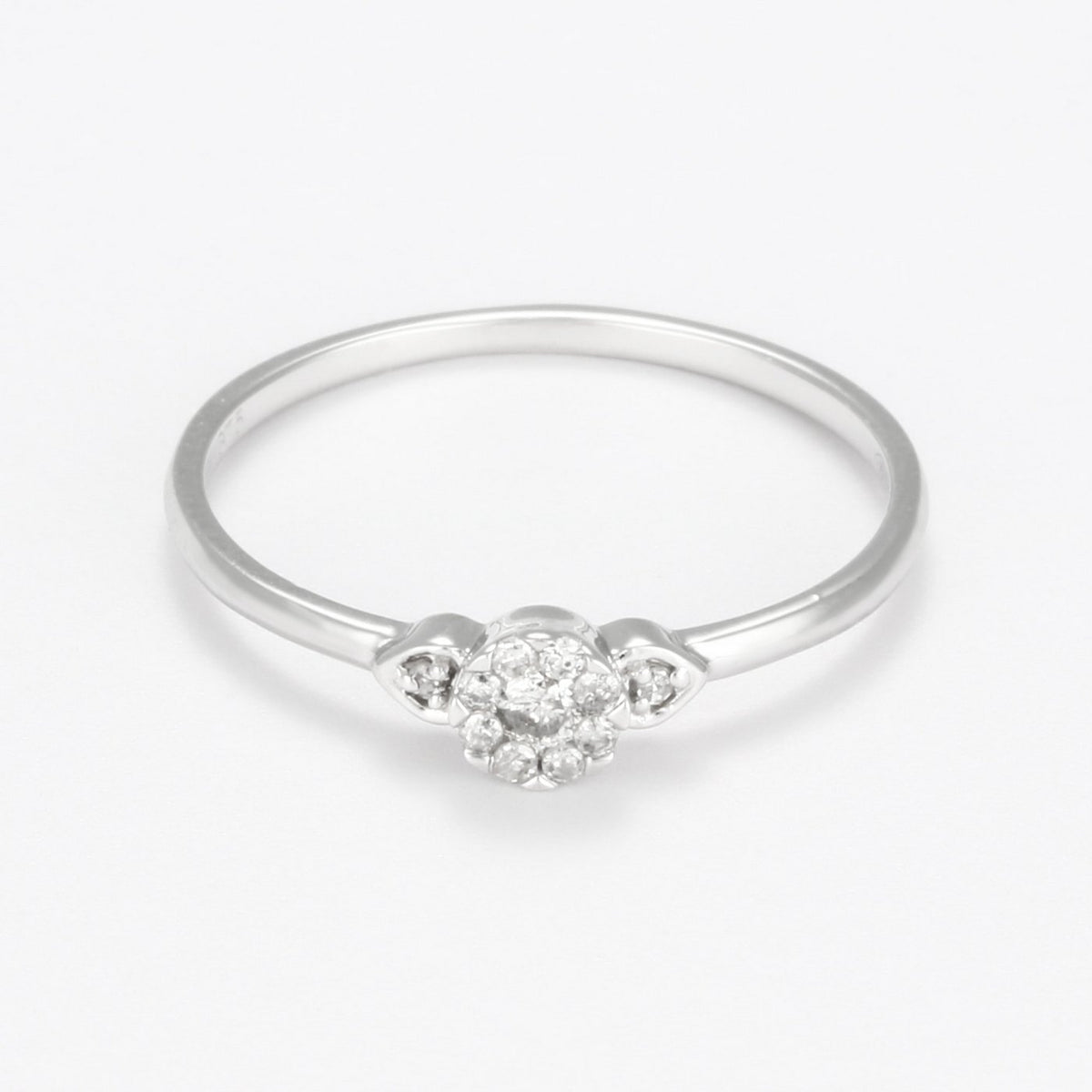 Bague "Carina" D0,1/11 - Or Blanc 375/1000