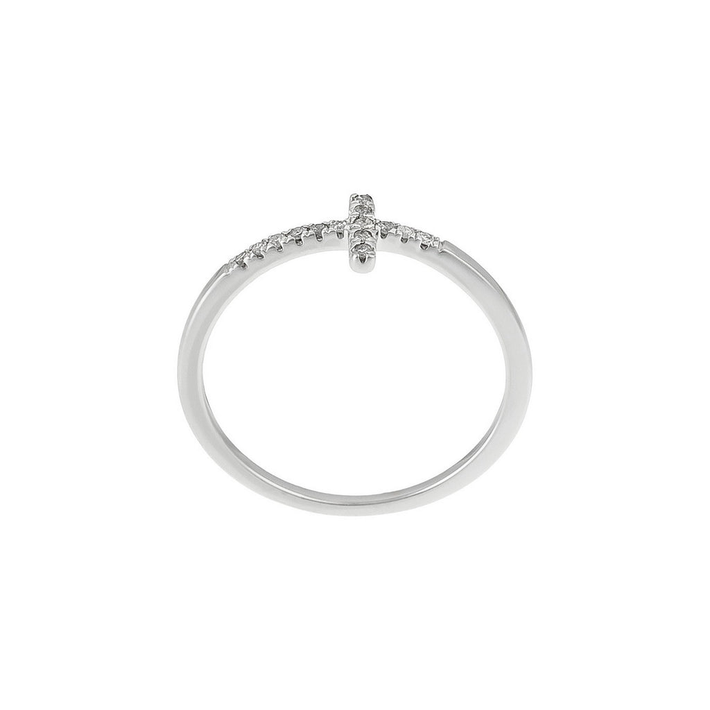 Anello "Christiane" D0,05/14 - Oro bianco 375/1000