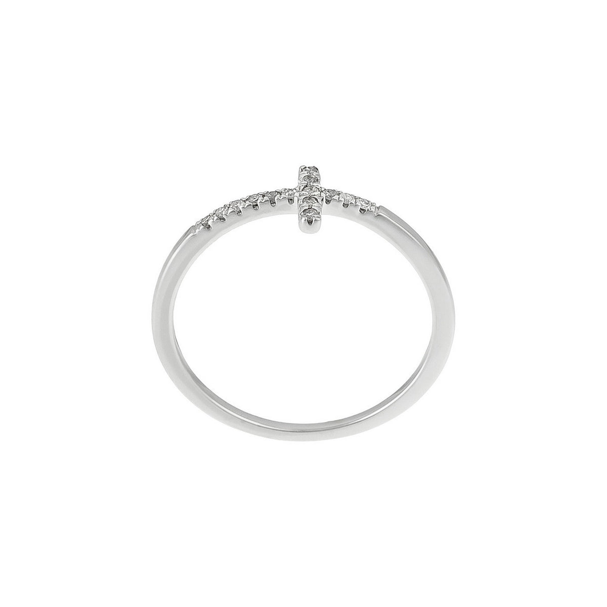 Anello "Christiane" D0,05/14 - Oro bianco 375/1000