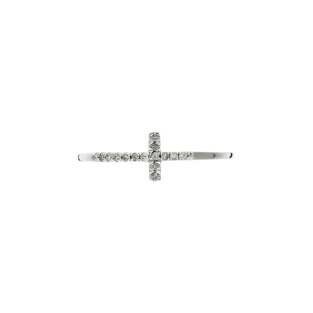 Anello "Christiane" D0,05/14 - Oro bianco 375/1000
