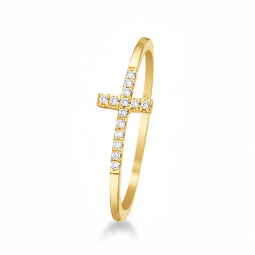 Bague "Christiane" Diamants 0,05/14 - Or Jaune 375/1000