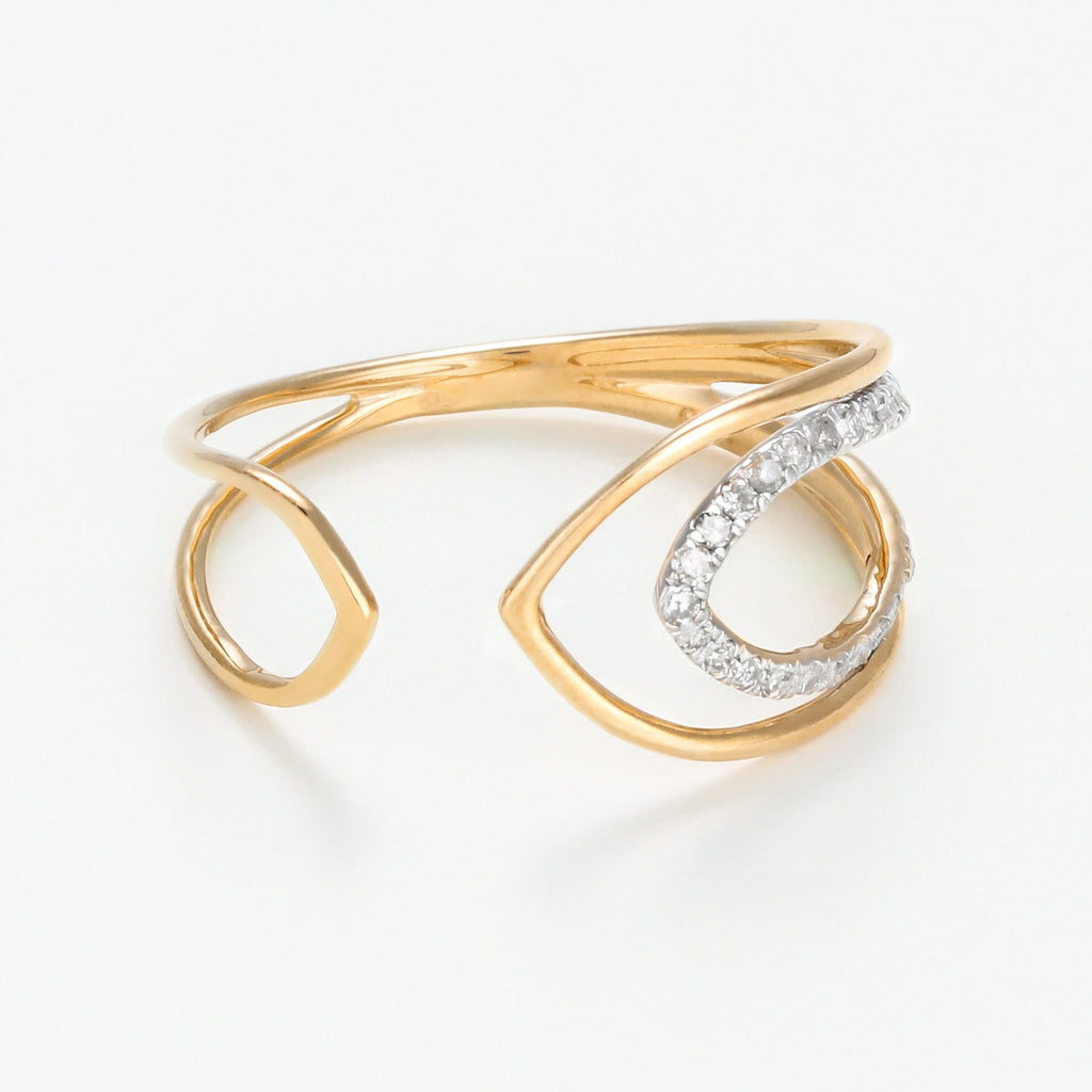 Bague "Enlacés" D0,08/23 - Or Jaune 375/1000