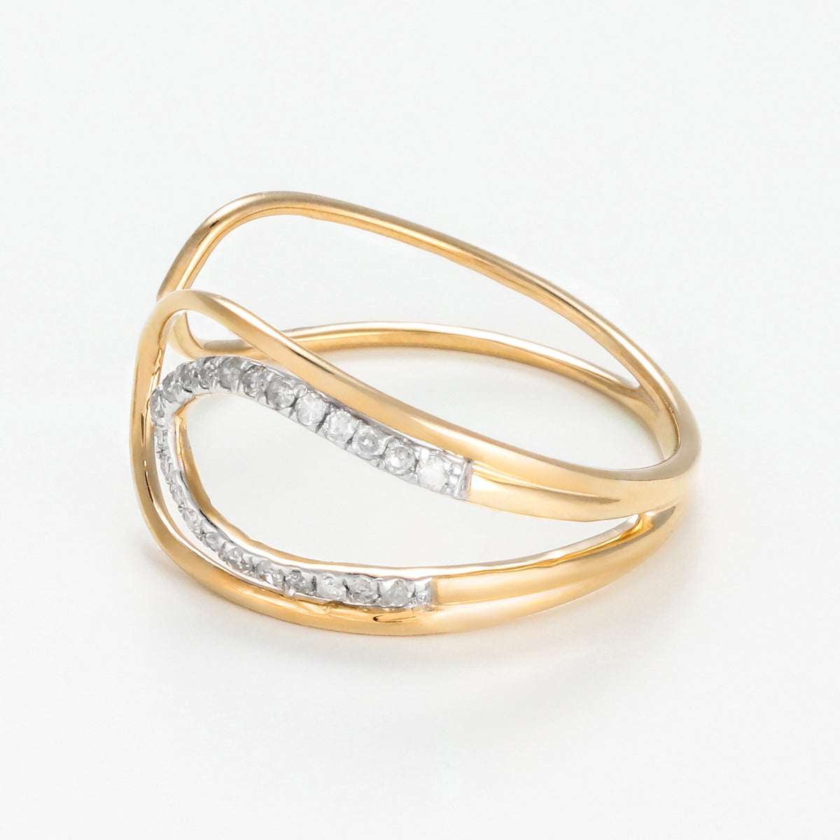 Bague "Enlacés" D0,08/23 - Or Jaune 375/1000