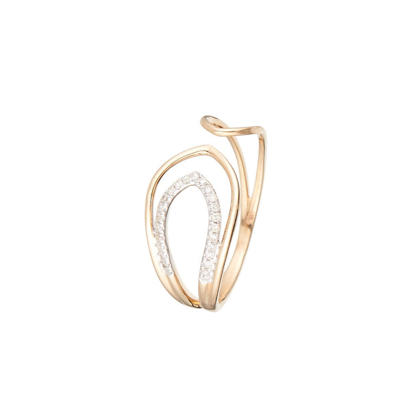Bague "Enlacés" D0,08/23 - Or Jaune 375/1000