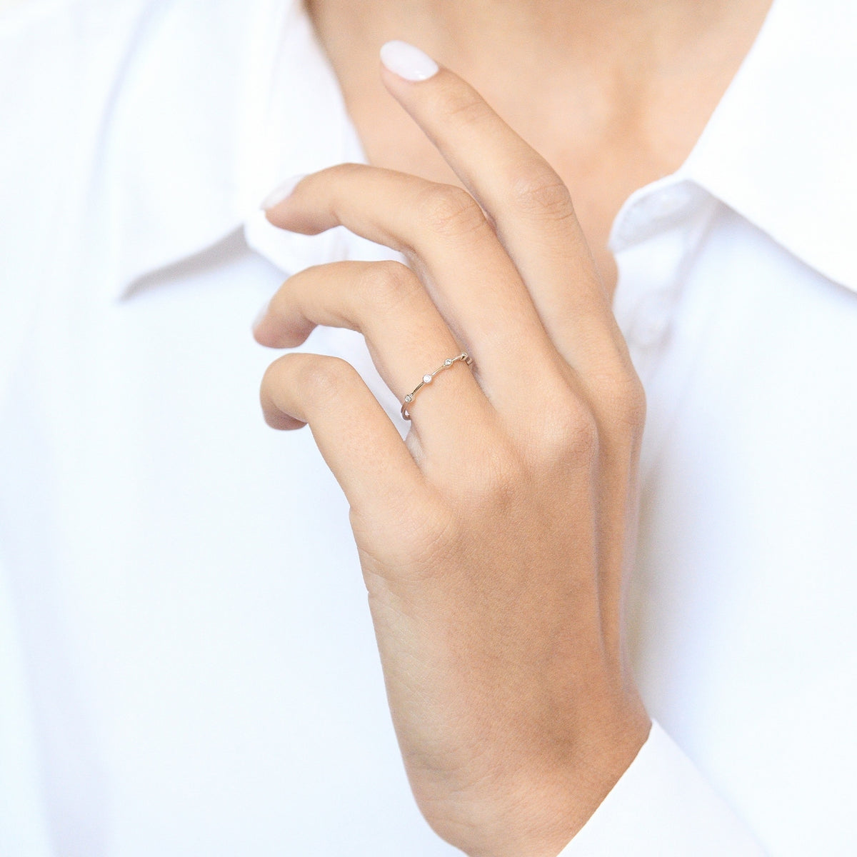 Bague "Ensemble" Diamants 0,03/5 - Or Jaune 375/1000