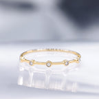 Bague "Ensemble" Diamants 0,03/5 - Or Jaune 375/1000