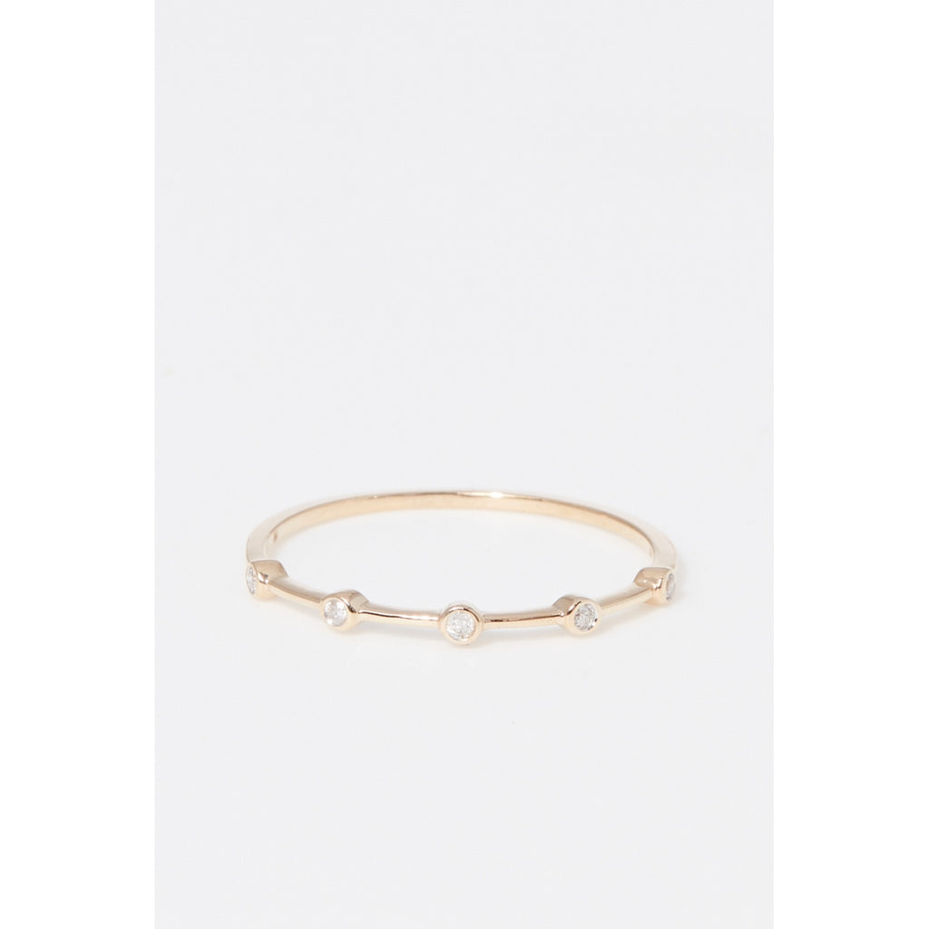 Bague "Ensemble" Diamants 0,03/5 - Or Jaune 375/1000