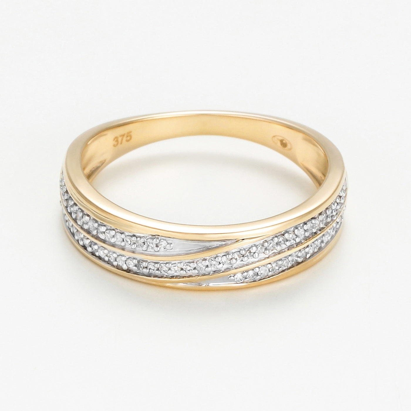 Bague "Gold Love" Diamants 0,12/65 - Or Jaune 375/1000