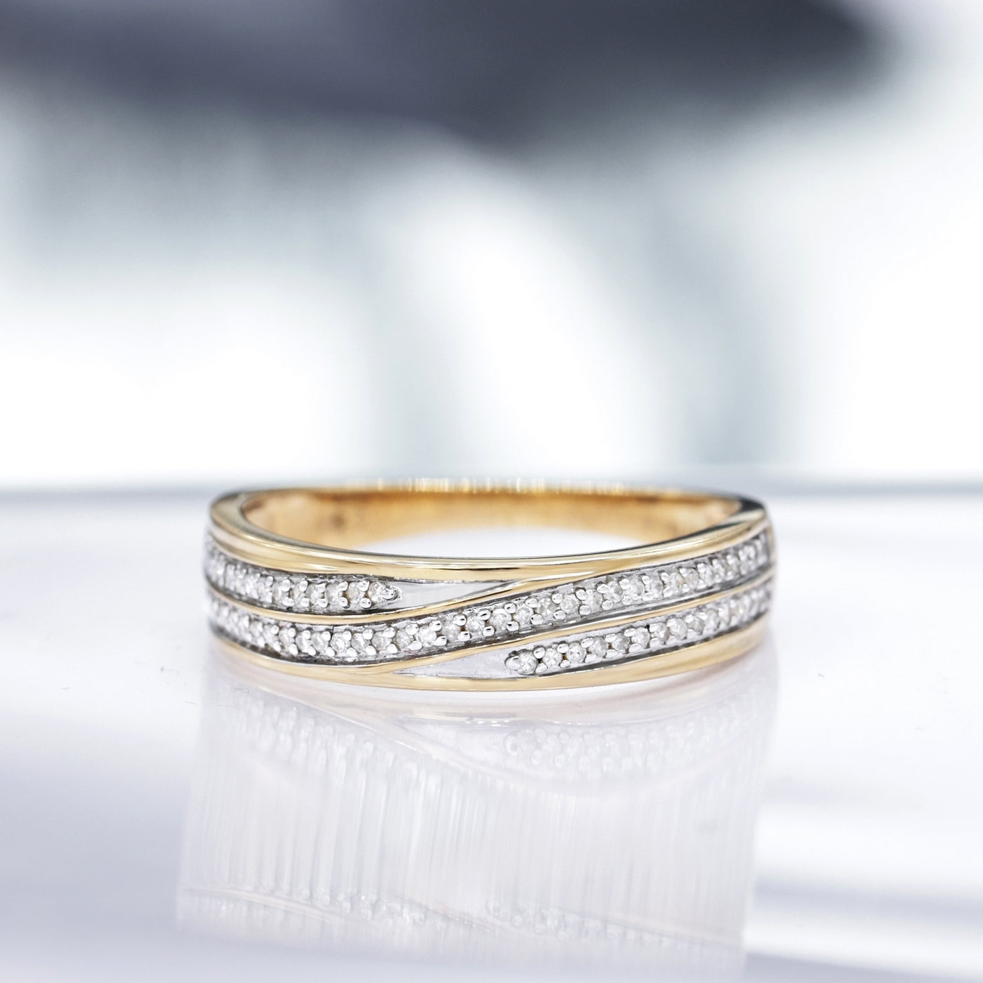 Bague "Gold Love" Diamants 0,12/65 - Or Jaune 375/1000