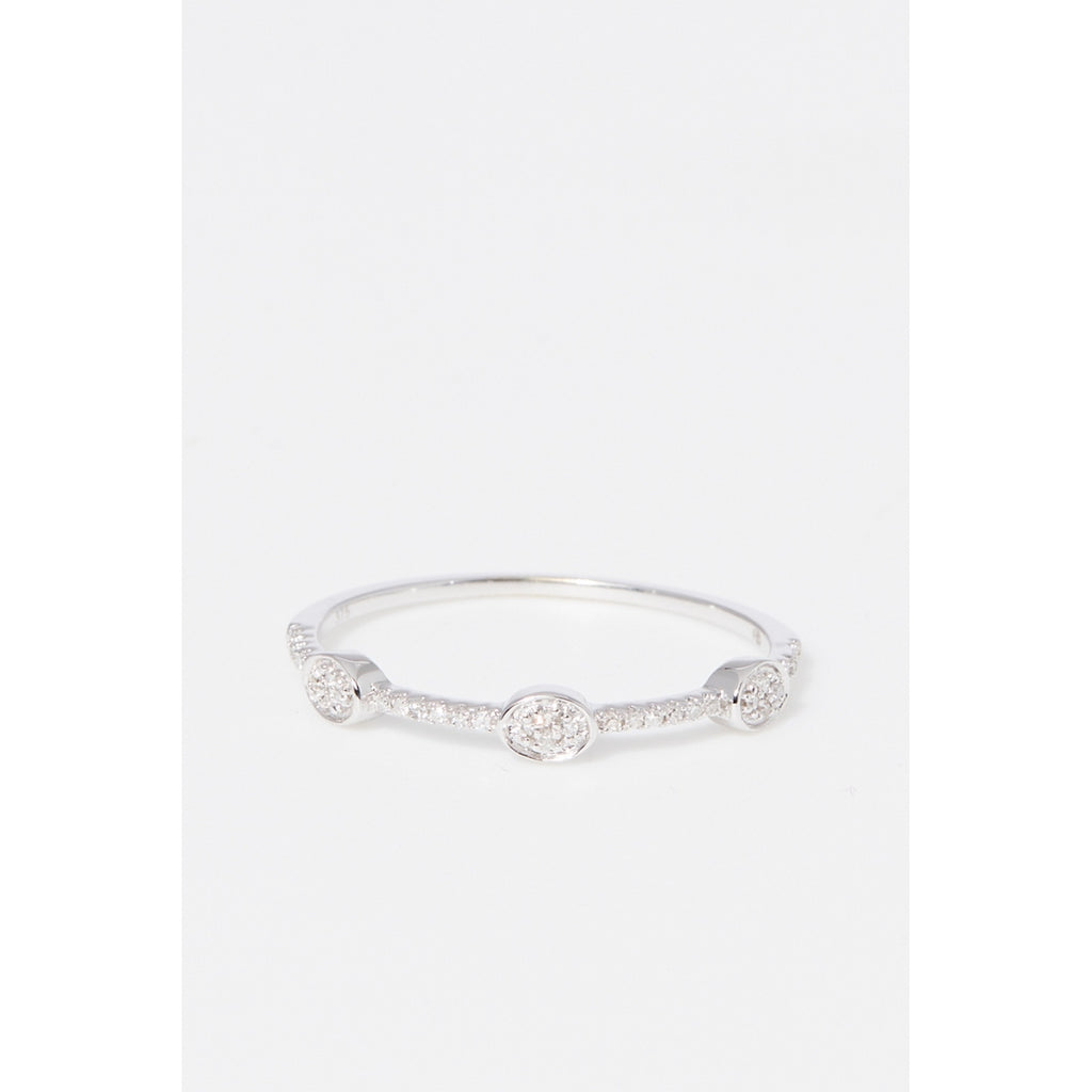 Bague "Merveilleuse" D0,06/34 - Or Blanc 375/1000