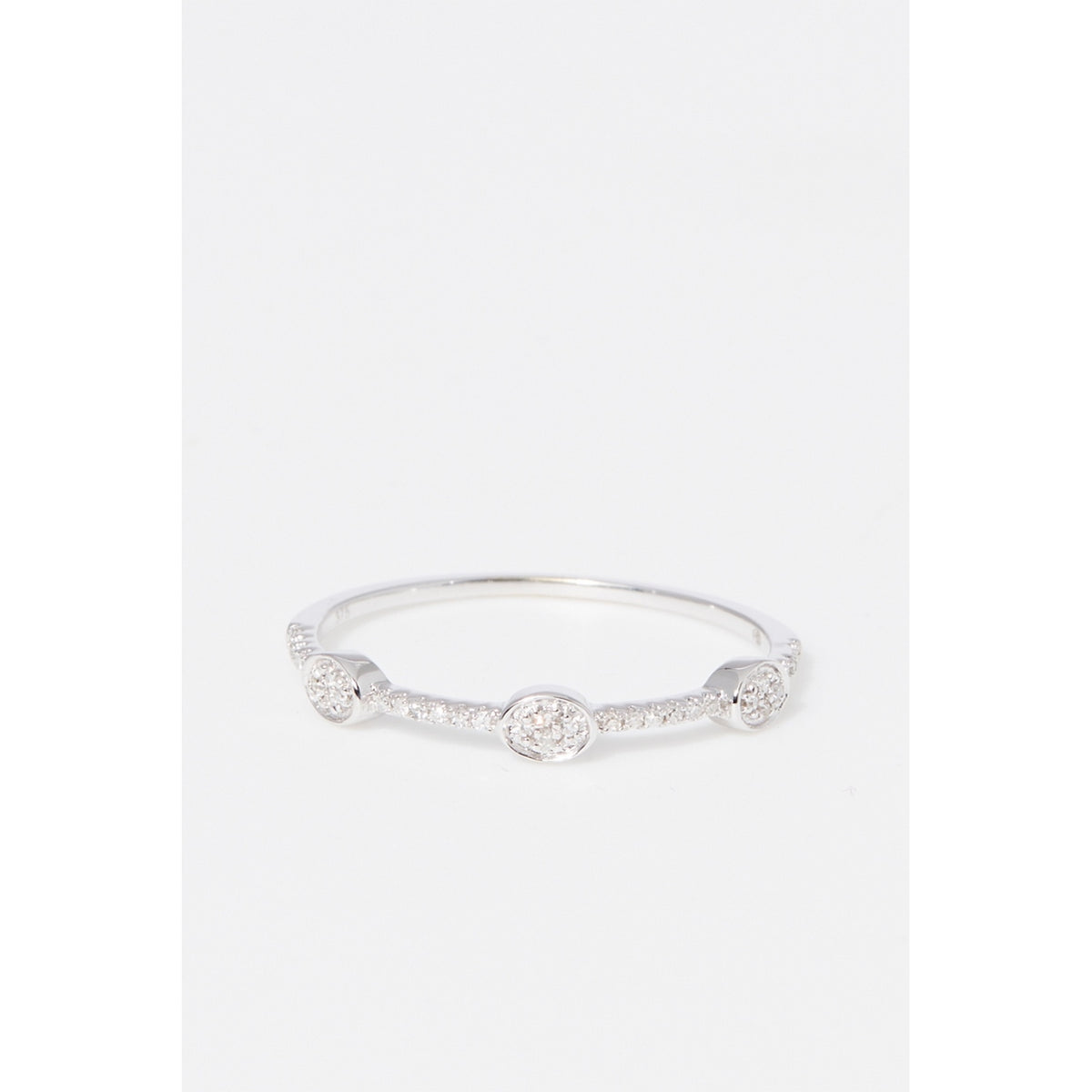 Bague "Merveilleuse" D0,06/34 - Or Blanc 375/1000