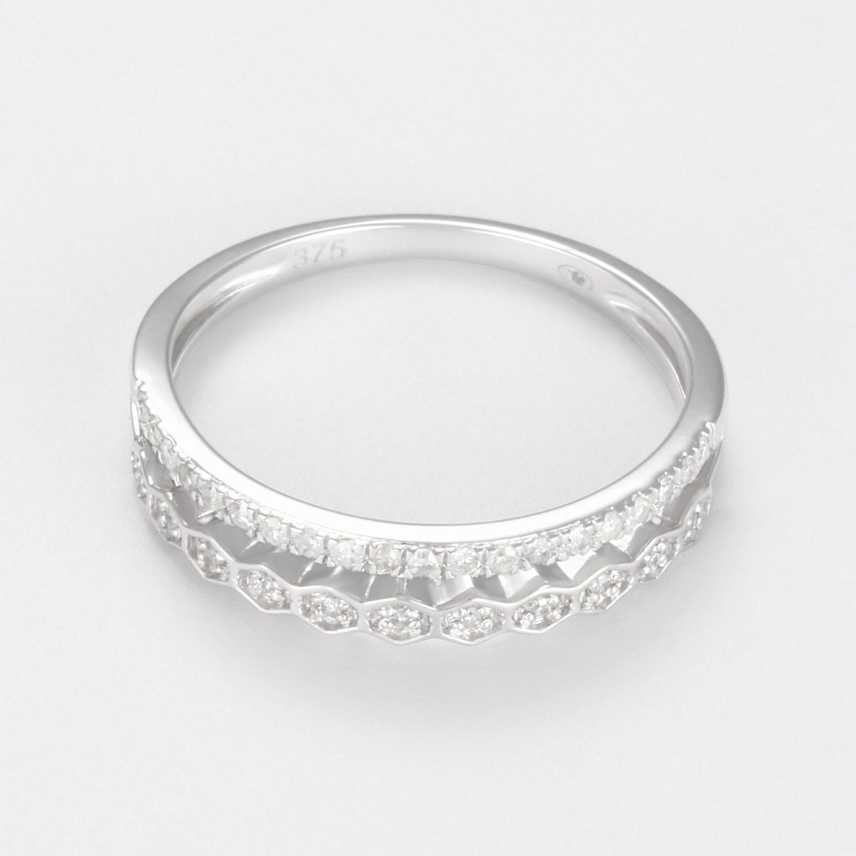 Anello "Adriati" D0,145/31 - Oro bianco 375/1000