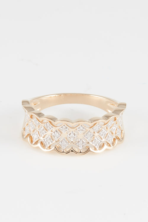 Bague "Arlinda" Diamants 0,09/25 - Or Jaune 375/1000