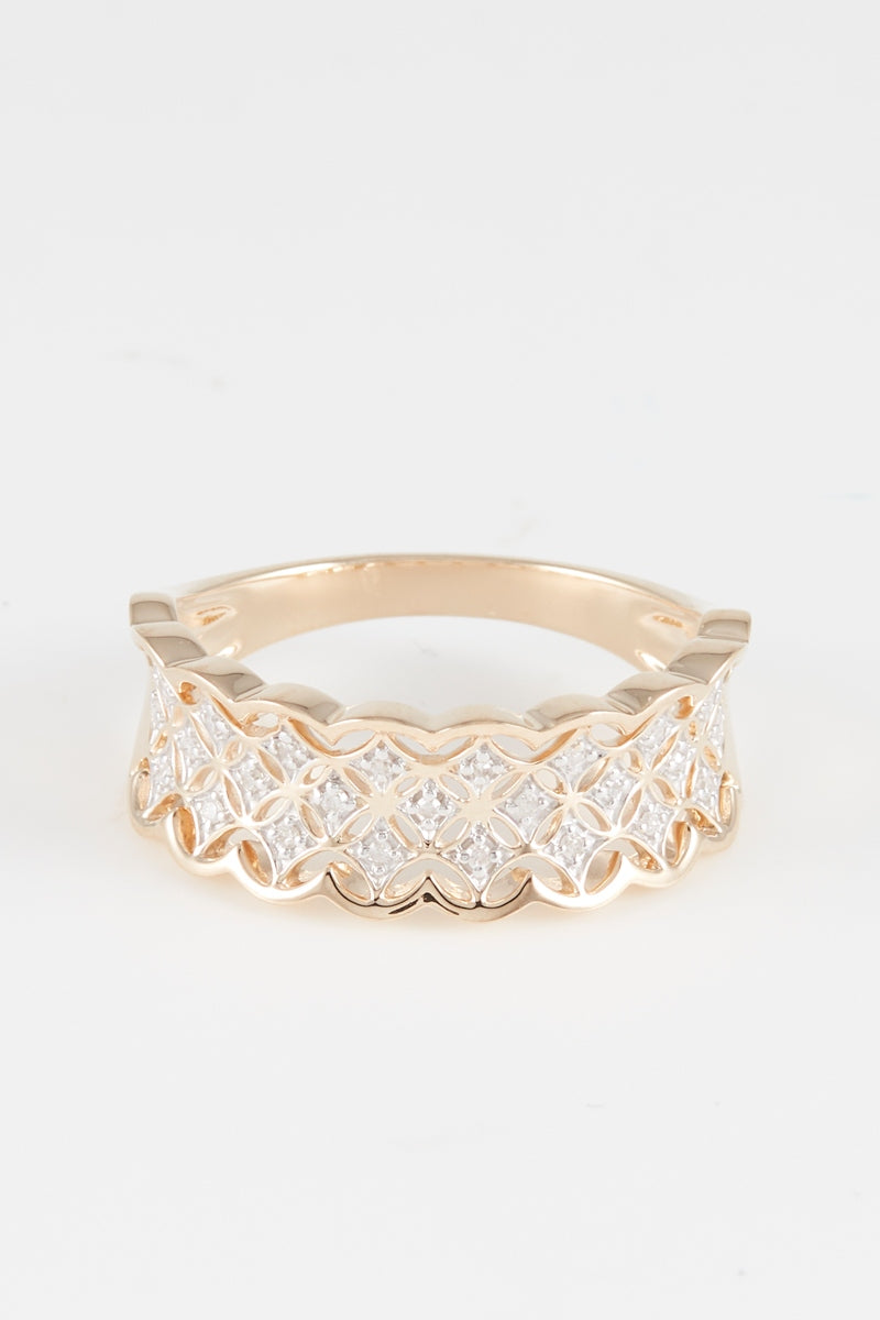 Bague "Arlinda" Diamants 0,09/25 - Or Jaune 375/1000