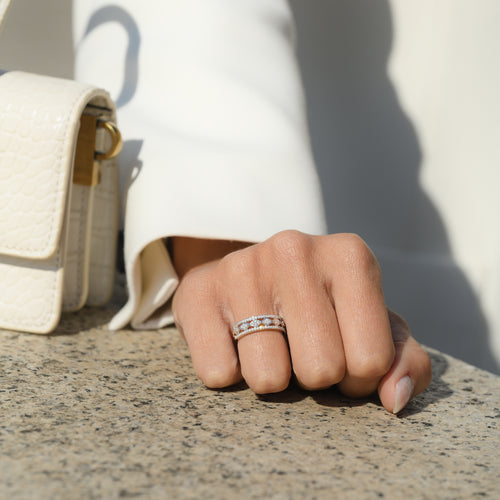 Bague "Sumptuous" Diamants 0,30/86 - Or Jaune 375/1000