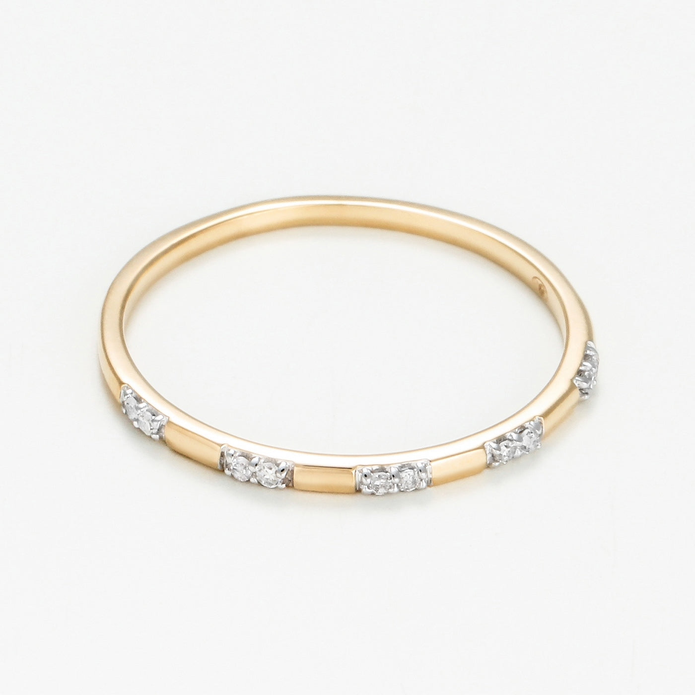 Bague " Apollonia" Diamants 0,034/10 - Or Jaune 375/1000