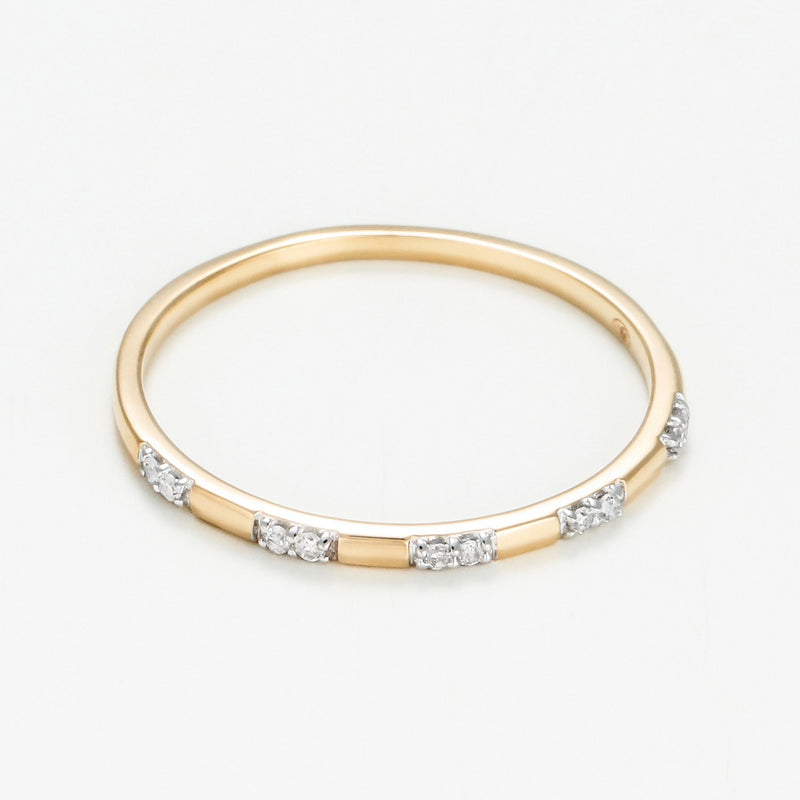 Bague " Apollonia" Diamants 0,034/10 - Or Jaune 375/1000