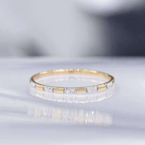 Bague " Apollonia" Diamants 0,034/10 - Or Jaune 375/1000