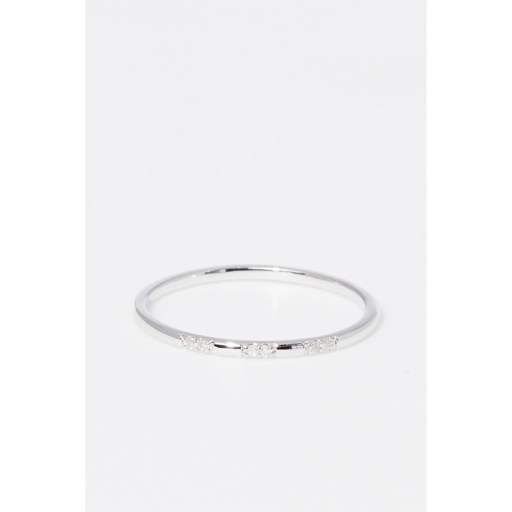 Bague "Pour Toujours" D0,024/6 - Or Blanc 375/1000