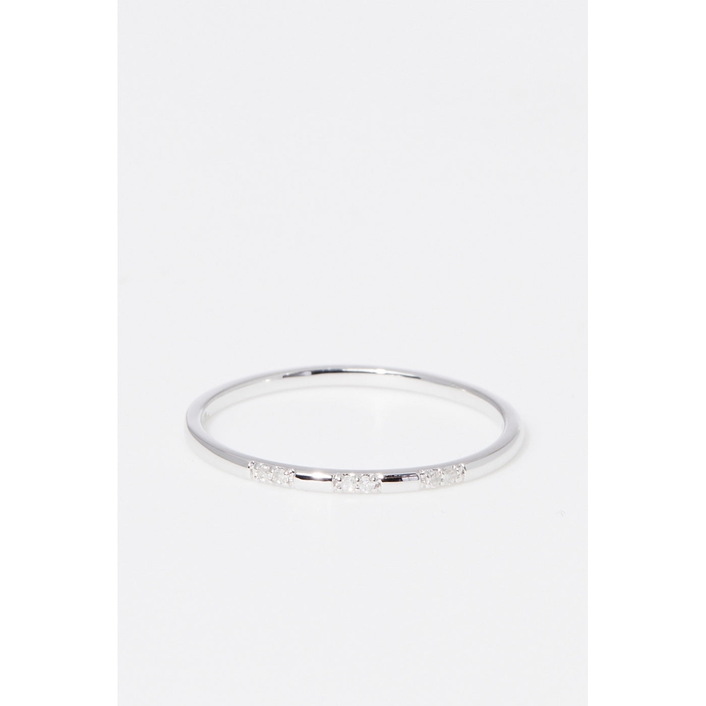 Bague "Pour Toujours" D0,024/6 - Or Blanc 375/1000