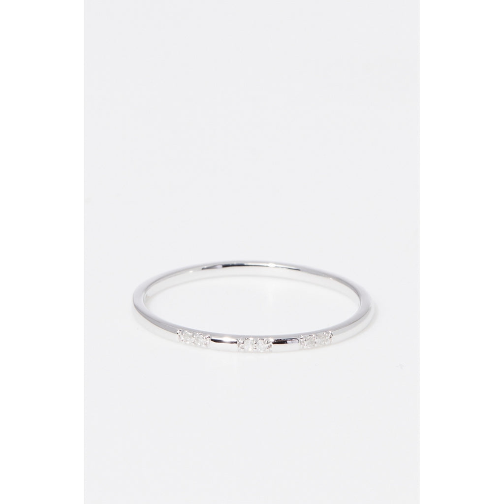 Anillo de Diamantes "Forever" 0.024/6 - Oro Blanco 375/1000