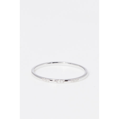 Bague "Pour Toujours" D0,024/6 - Or Blanc 375/1000