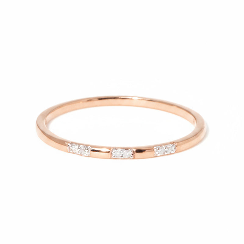 Bague "Pour Toujours" Diamants 0,024/6 - Or Rose 375/1000