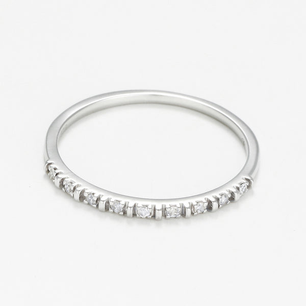 Anello "Anatolia" D0,045/9 - Oro bianco 375/1000