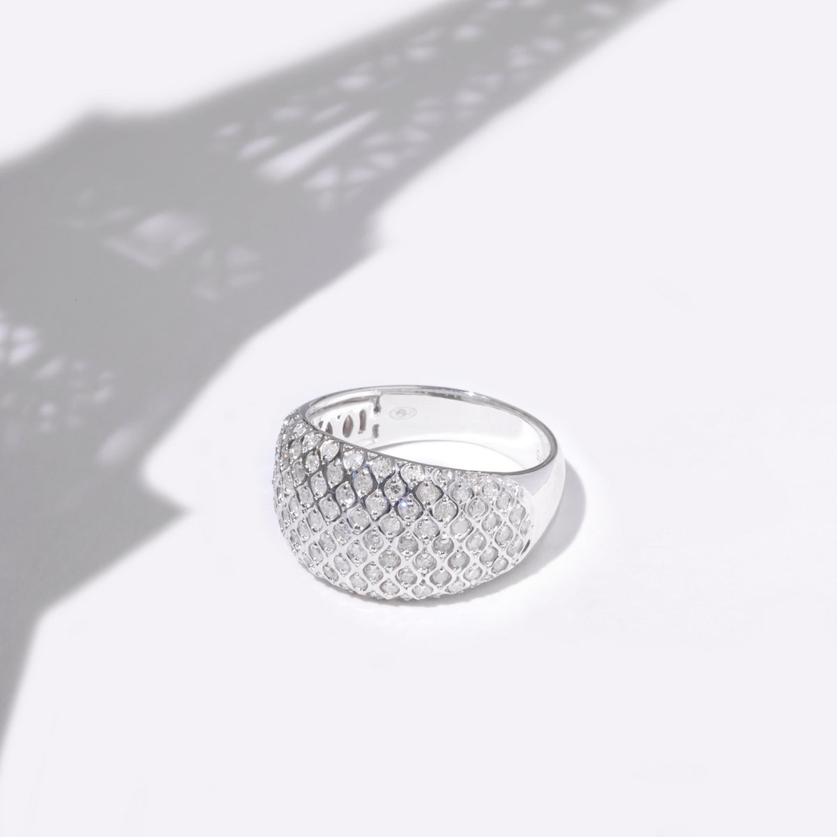 Anello "Nido d’amore" D0,61/97 - Oro bianco 375/1000