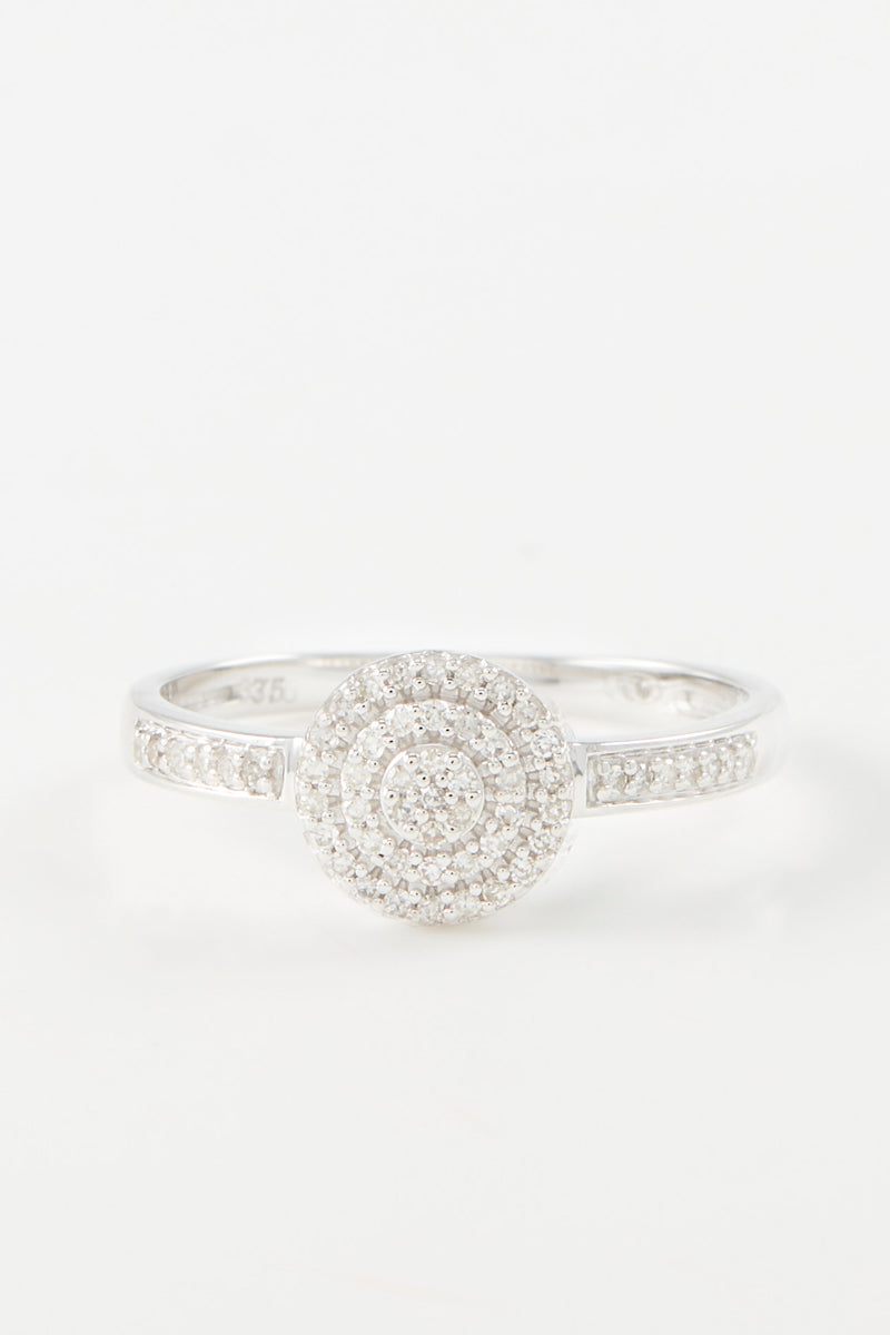 Bague "Lucinda" D0,142/57 - Or Blanc 375/1000