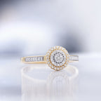 Bague "Lucinda" Diamants 0,142/57 - Or Jaune 375/1000