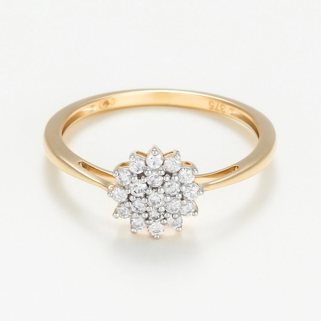 Bague "Rabia" Diamants 0,21/19 - Or Jaune 375/1000