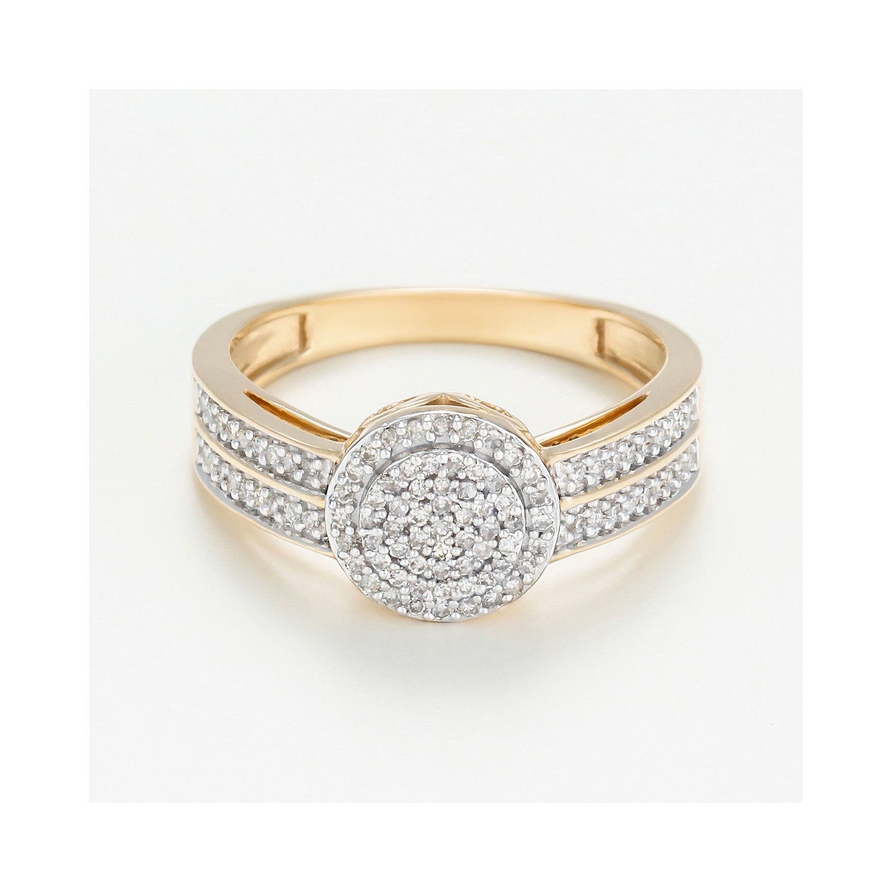 Bague " First Love" Diamants 0,22/98 - Or Jaune 375/1000